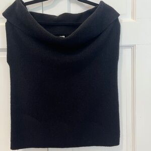 EUC Toteme - size L - black, Off Shoulder Rib Knit Top